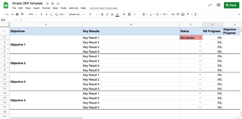 OKRtemplate in Google Docs